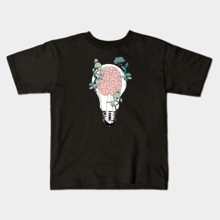 Neurology design brain light bulb Kids T-Shirt